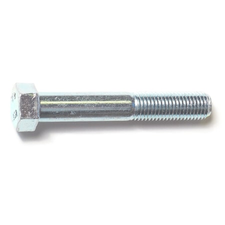 Midwest Fastener Class 8.8, M10-1.25 Hex Head Cap Screw, Zinc Plated Steel, 60 mm L, 4 PK 31042